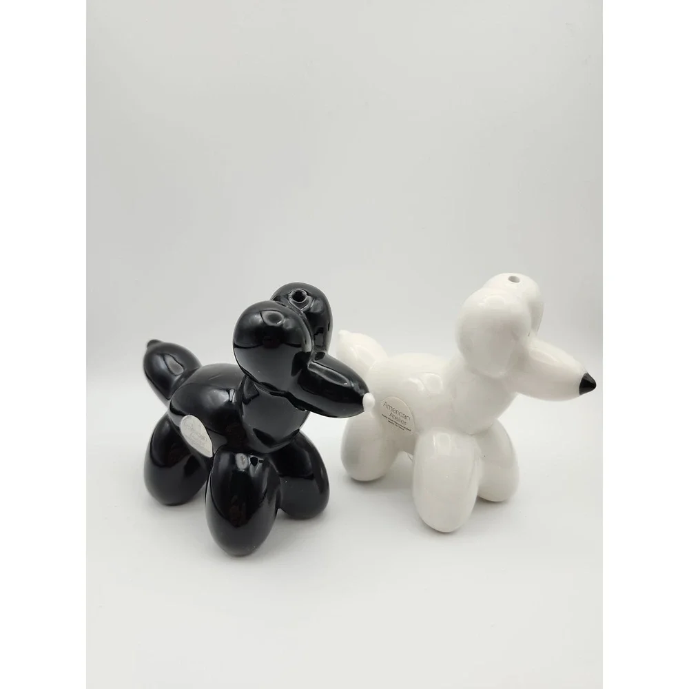 Ameican Atelier Balloon Dog Salt and Pepper Shakers Set of 2 New Never Used New